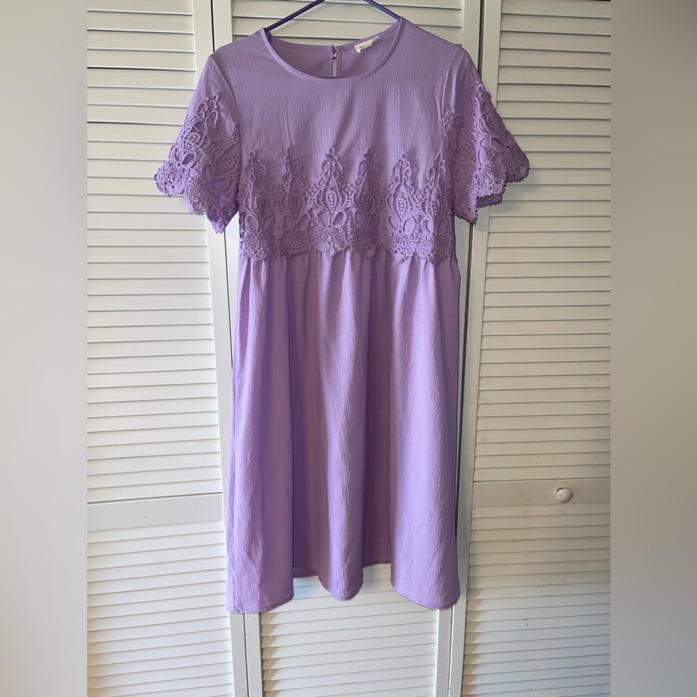 Light Purple Knee Length Dress